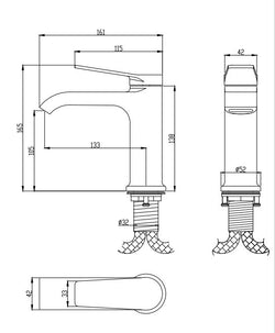 Robinet de Salle de Bain Noir