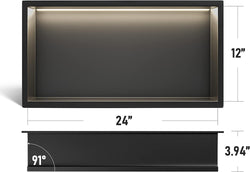 Niche de Douche LED Rectangulaire Noir Nano