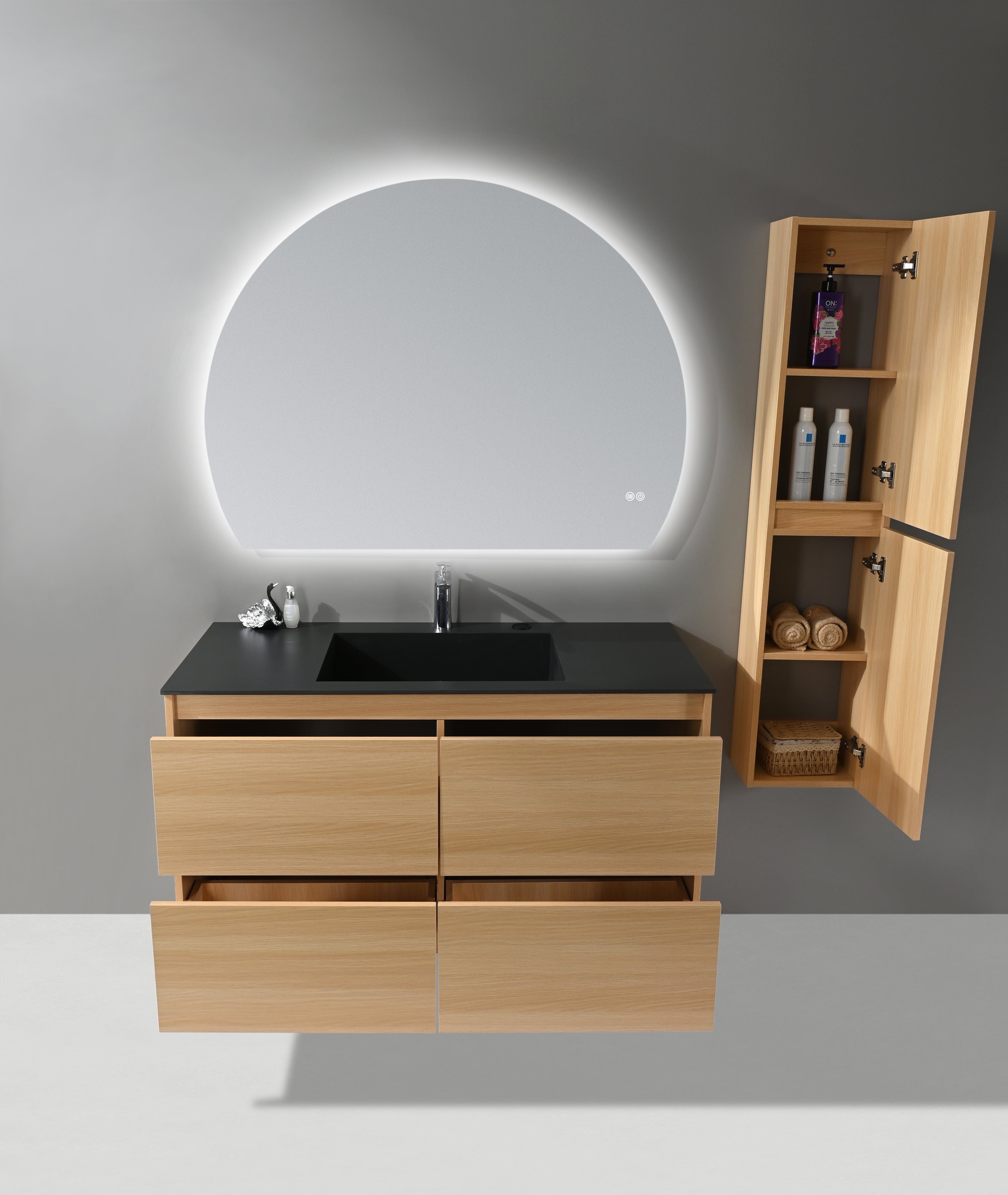 Auva Meuble Lingerie Murale Allure 12"  Chêne