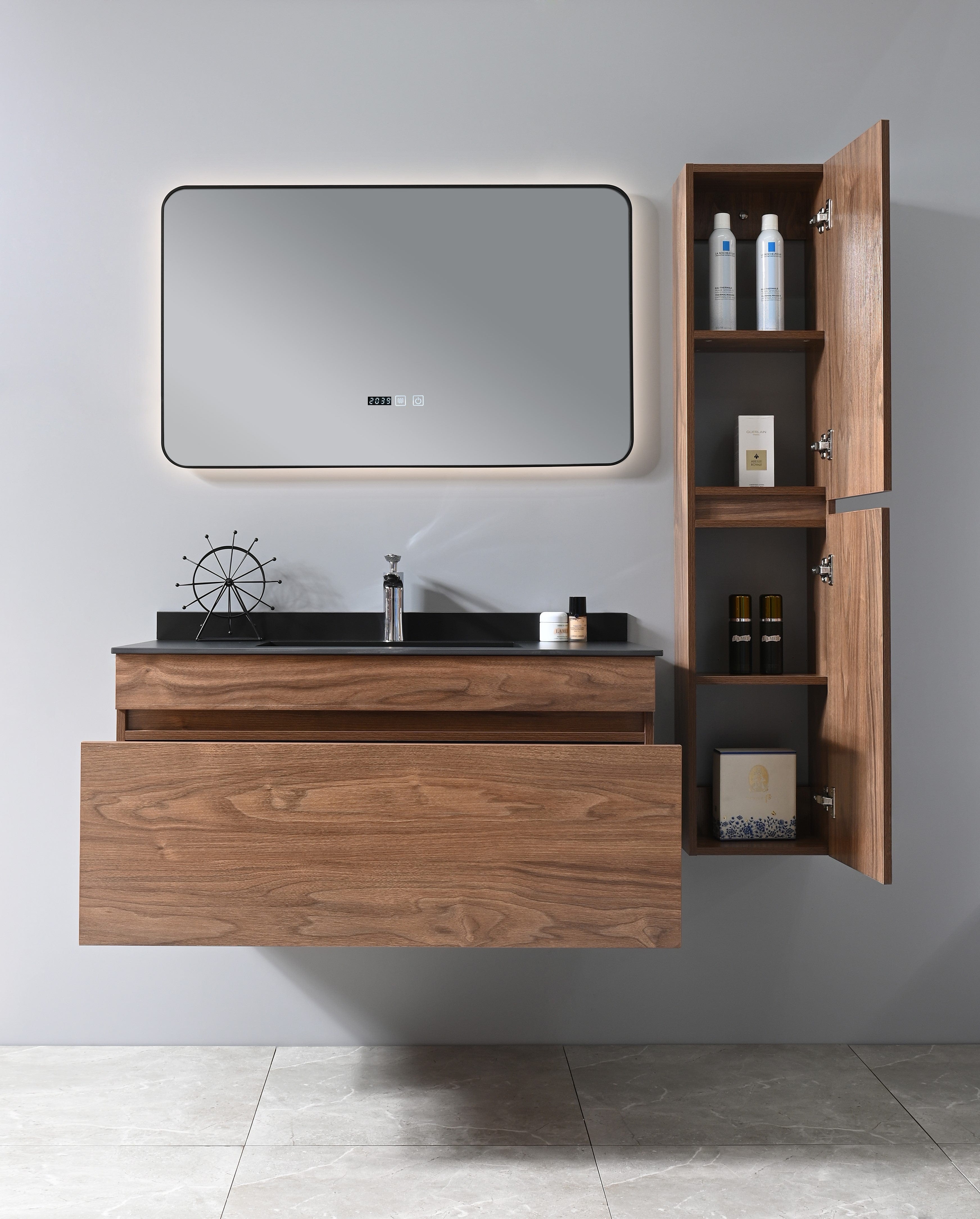 Auva Meuble Lingerie Murale Allure 12" Noyer