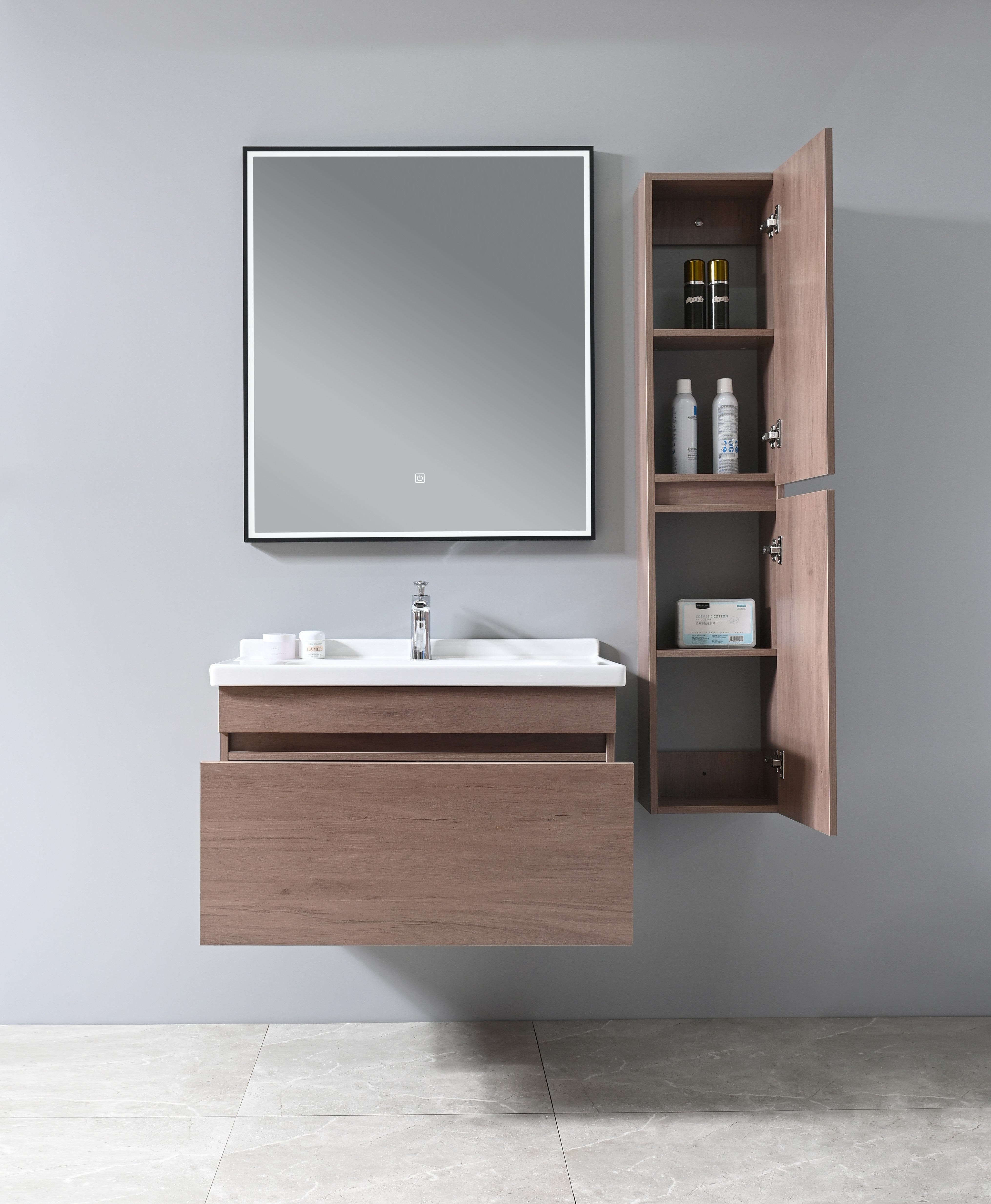 Auva Meuble Lingerie Murale Allure 12" Noyer