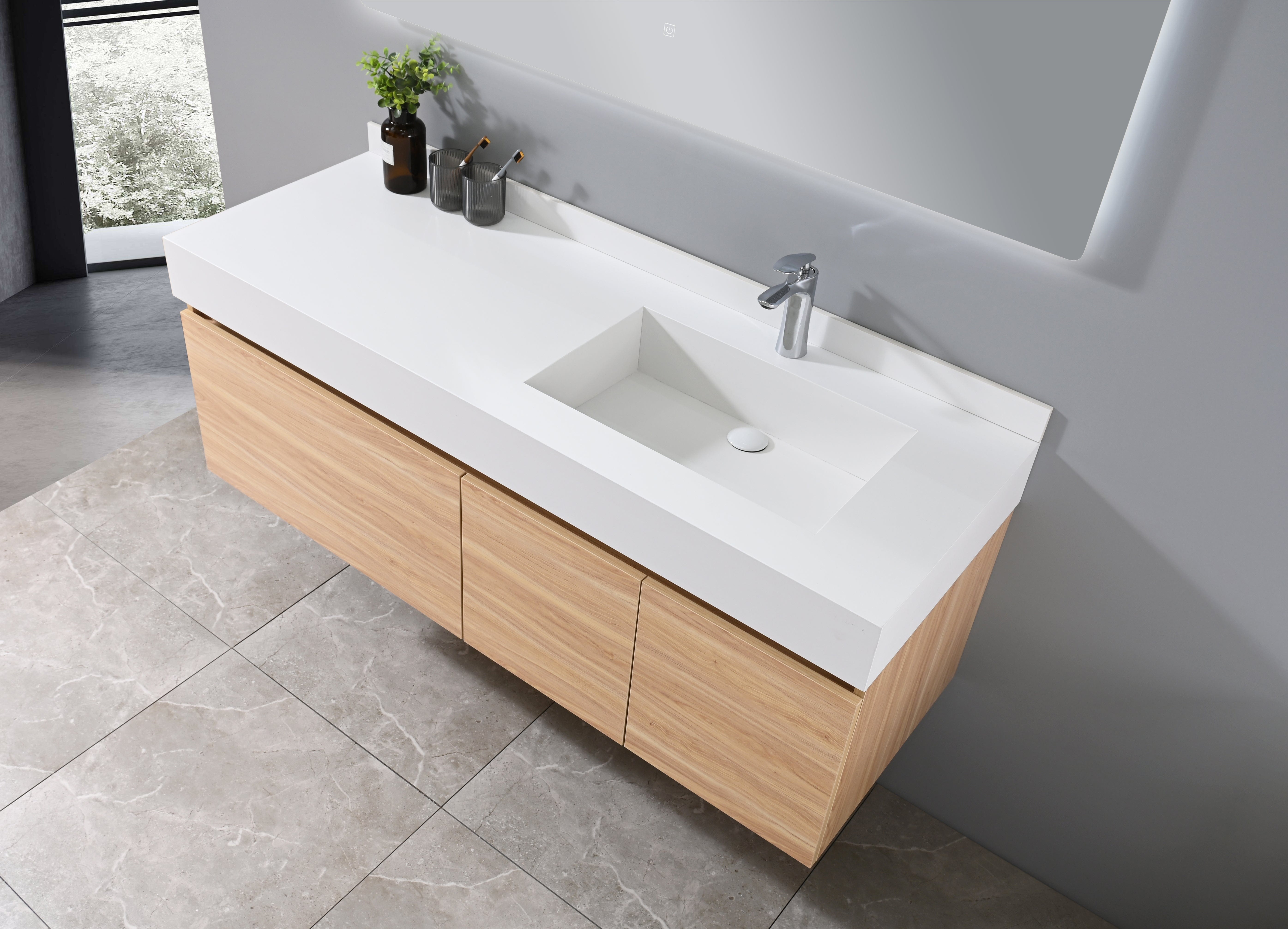 Auva Vanité Vanité-Bassin  Aura 55" Chêne