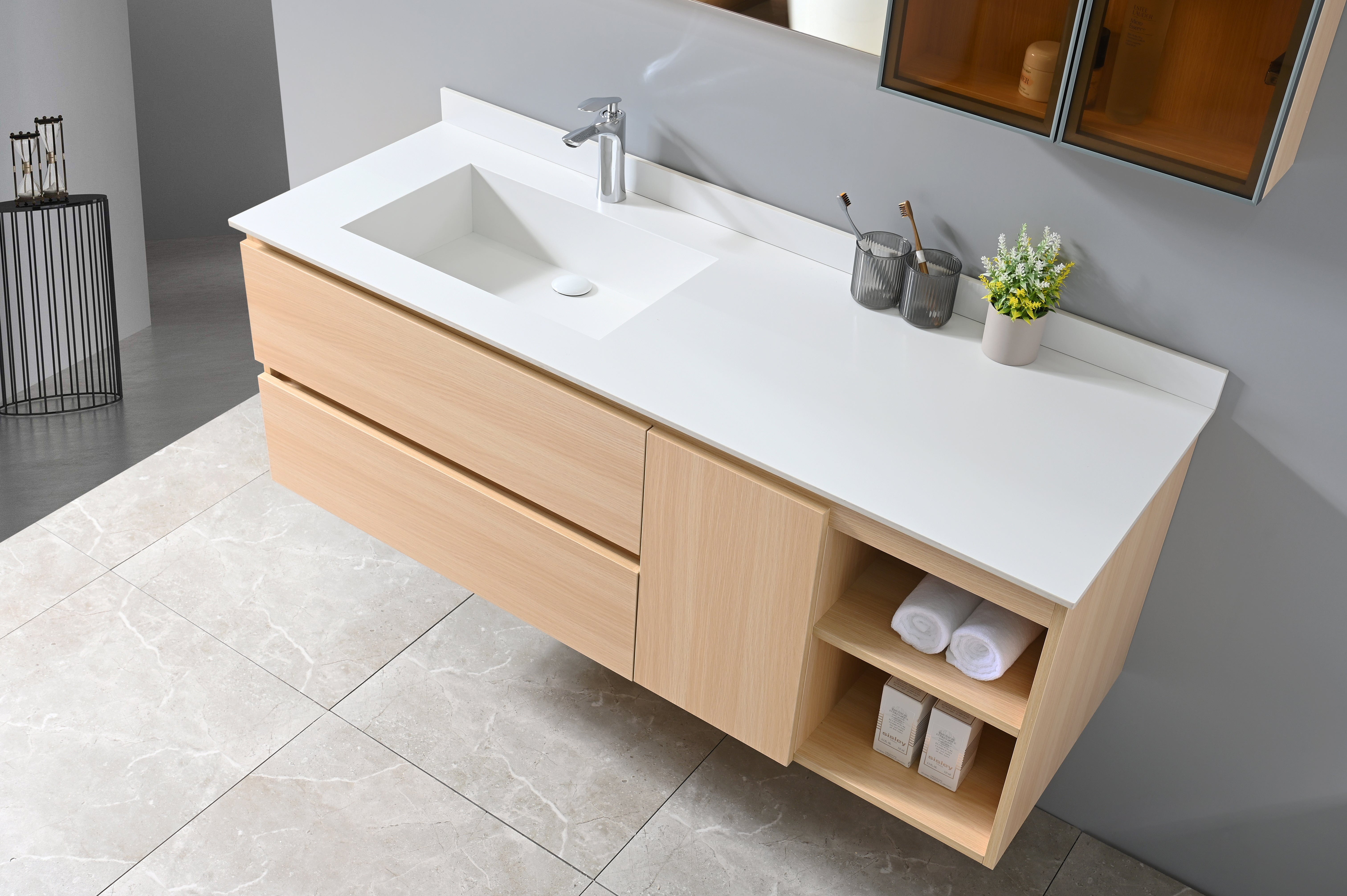 Auva Vanité Vanité-Bassin Eleganza 55" Chêne