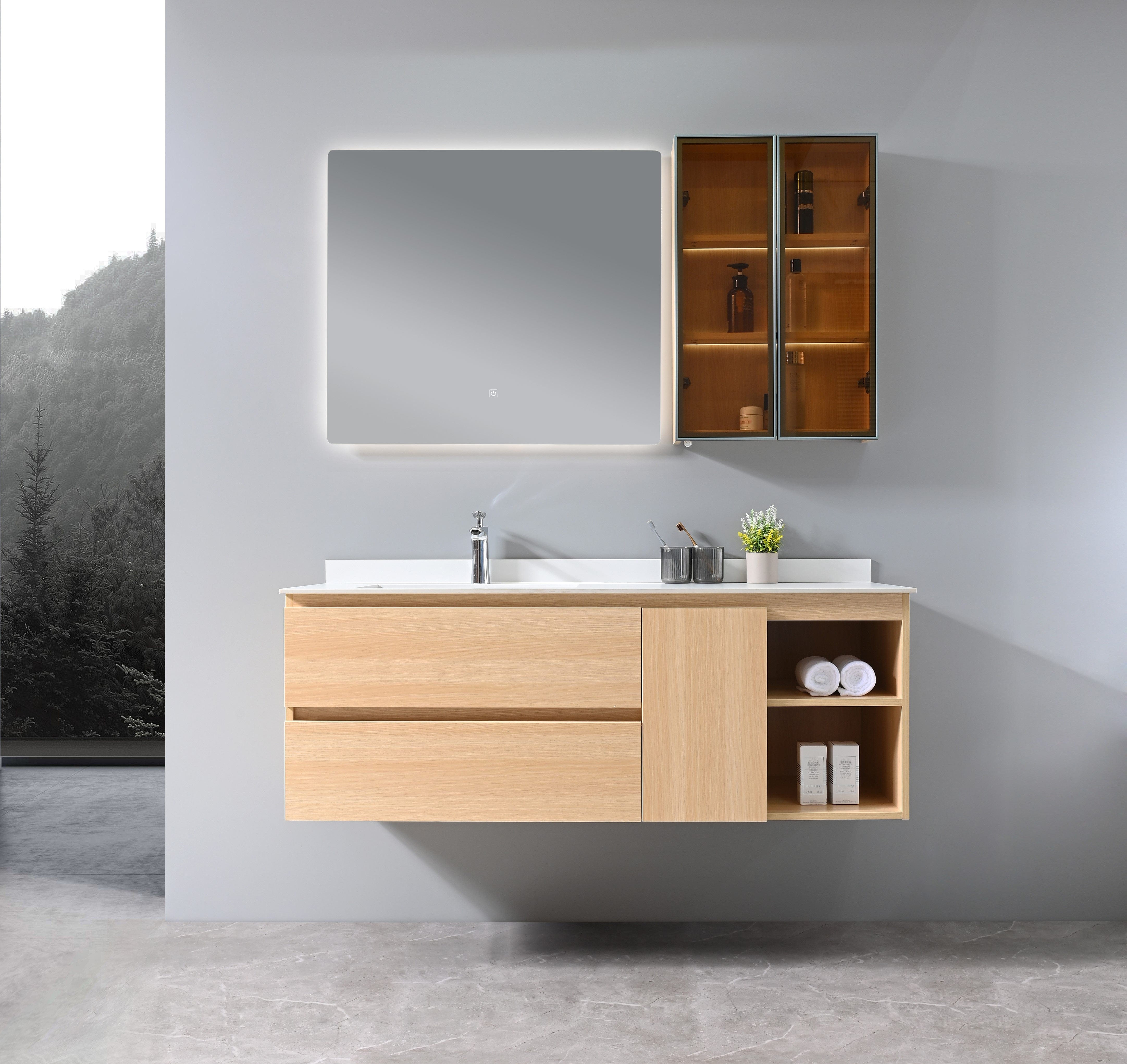 Auva Vanité Vanité-Bassin Eleganza 55" Chêne