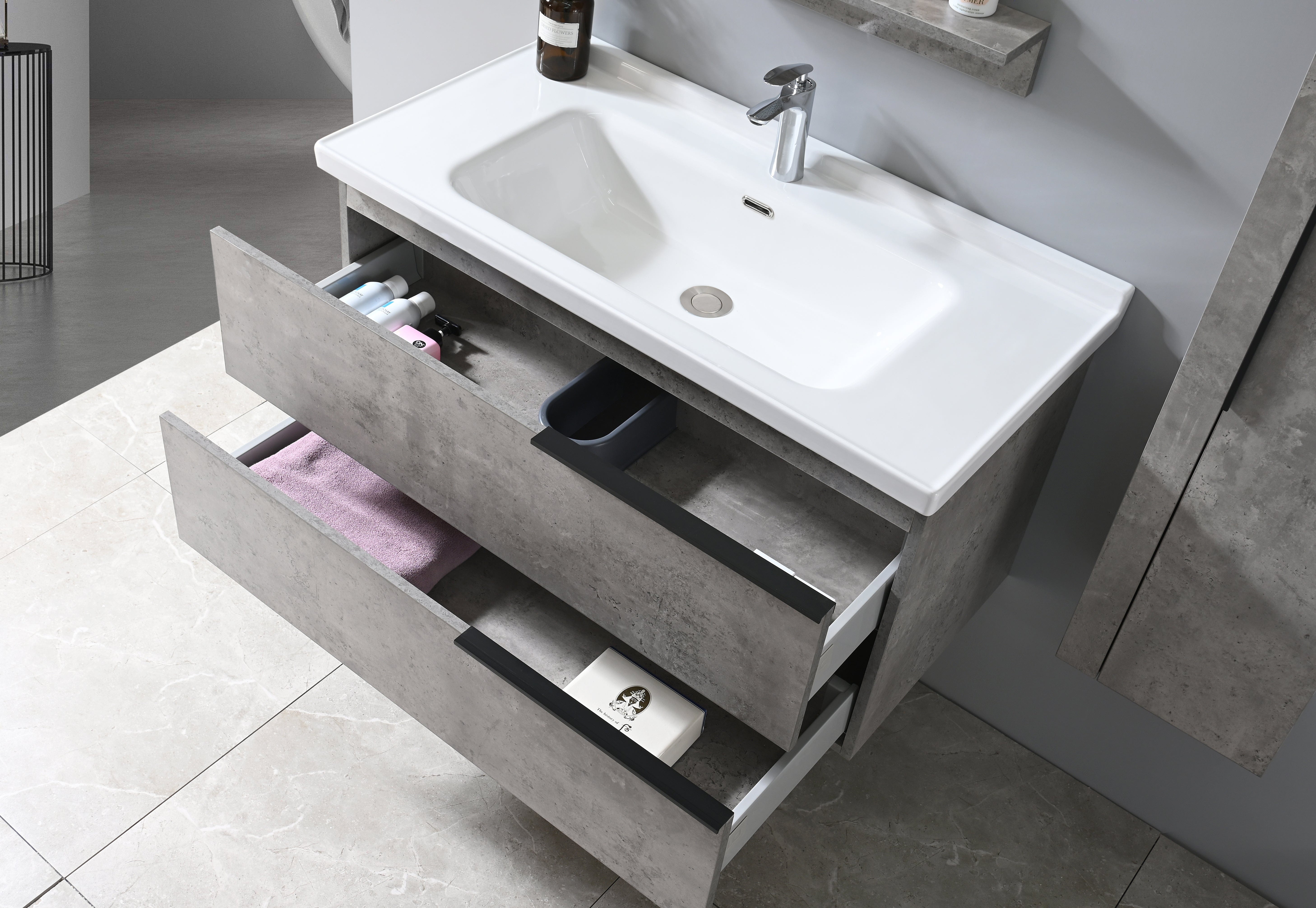 Auva Vanité Vanité-Lavabo Allure 40'' Gris