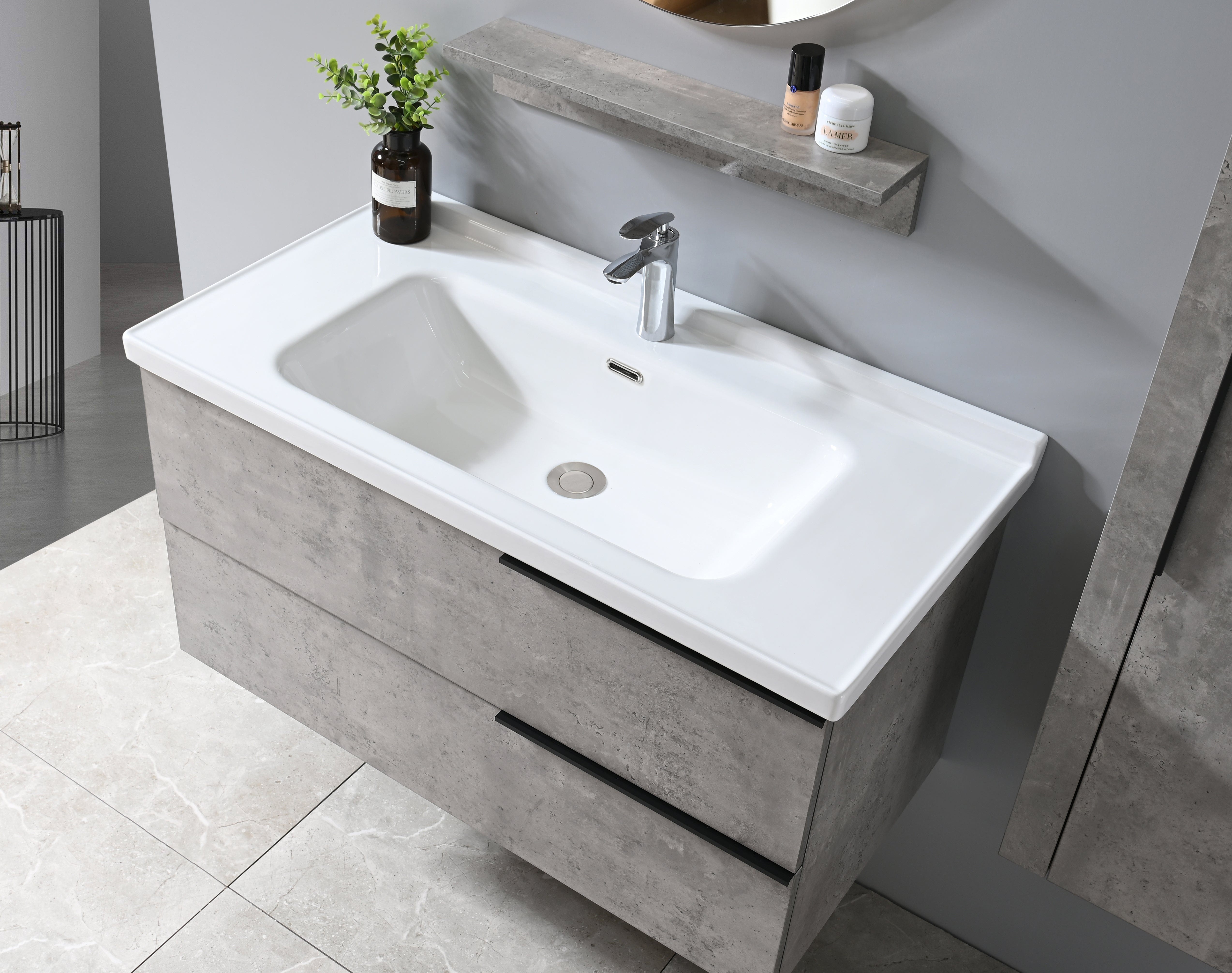 Auva Vanité Vanité-Lavabo Allure 40'' Gris