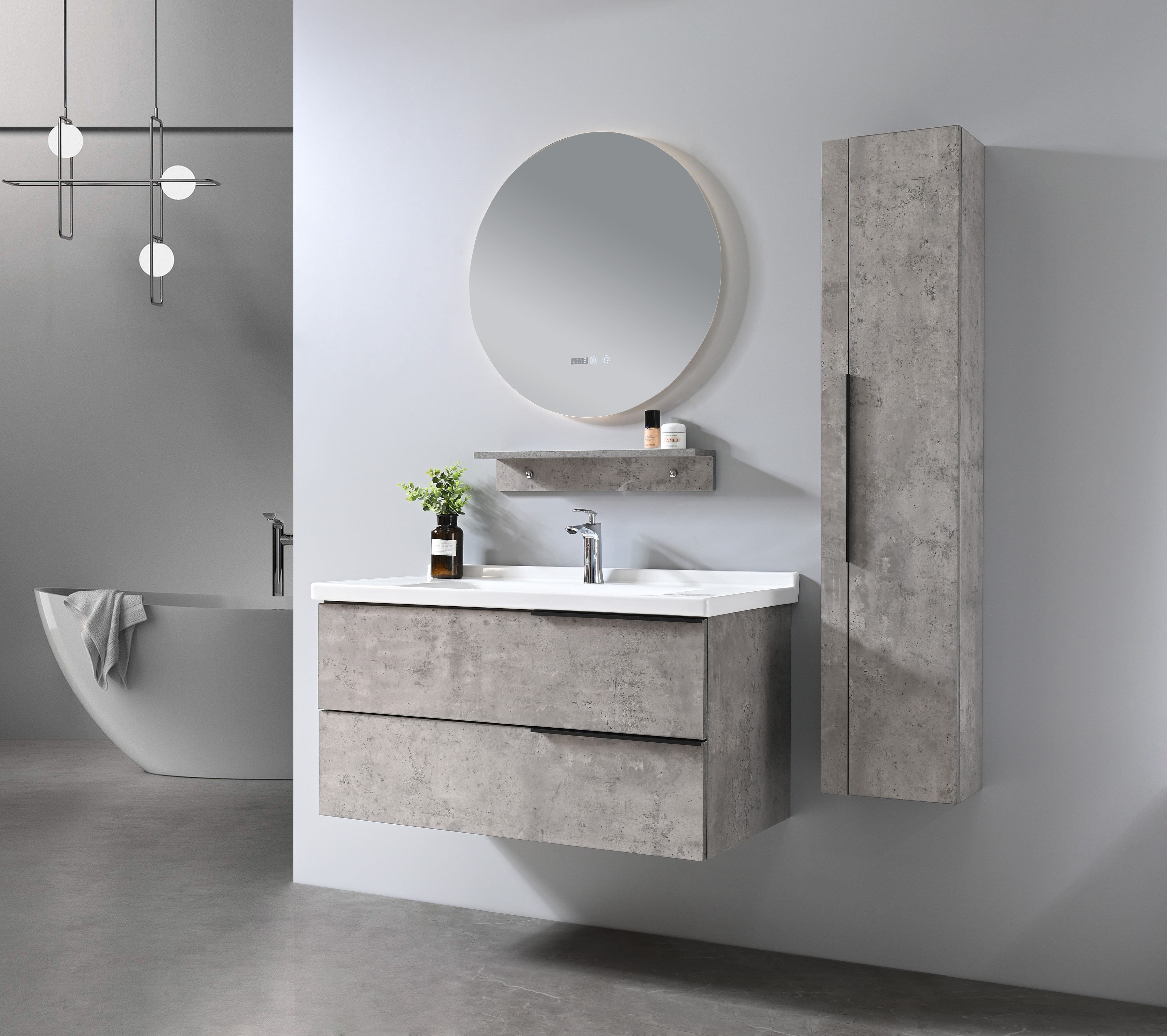 Auva Vanité Vanité-Lavabo Allure 40'' Gris