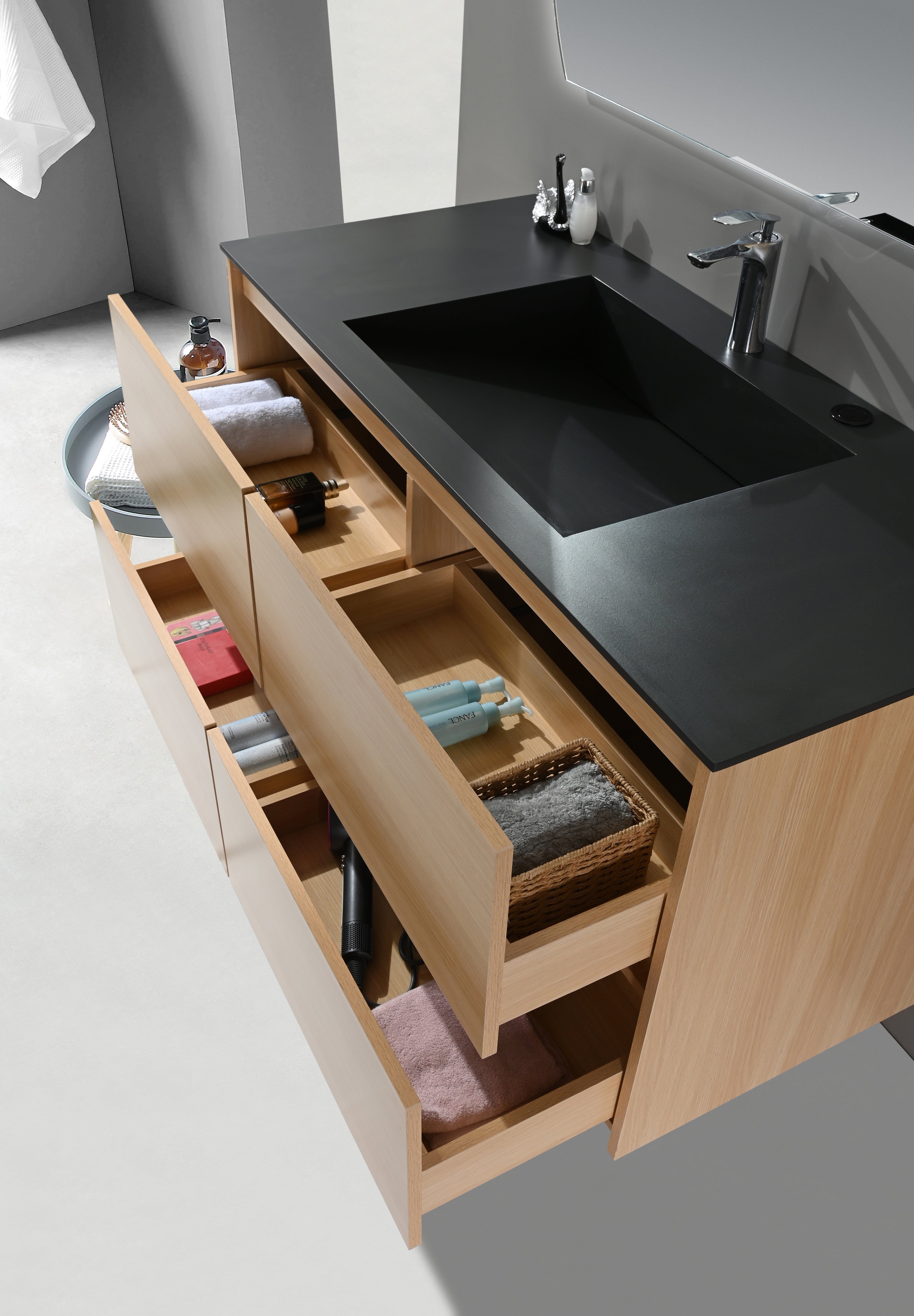 Auva Vanité Vanité-Lavabo Aura 48" Chêne