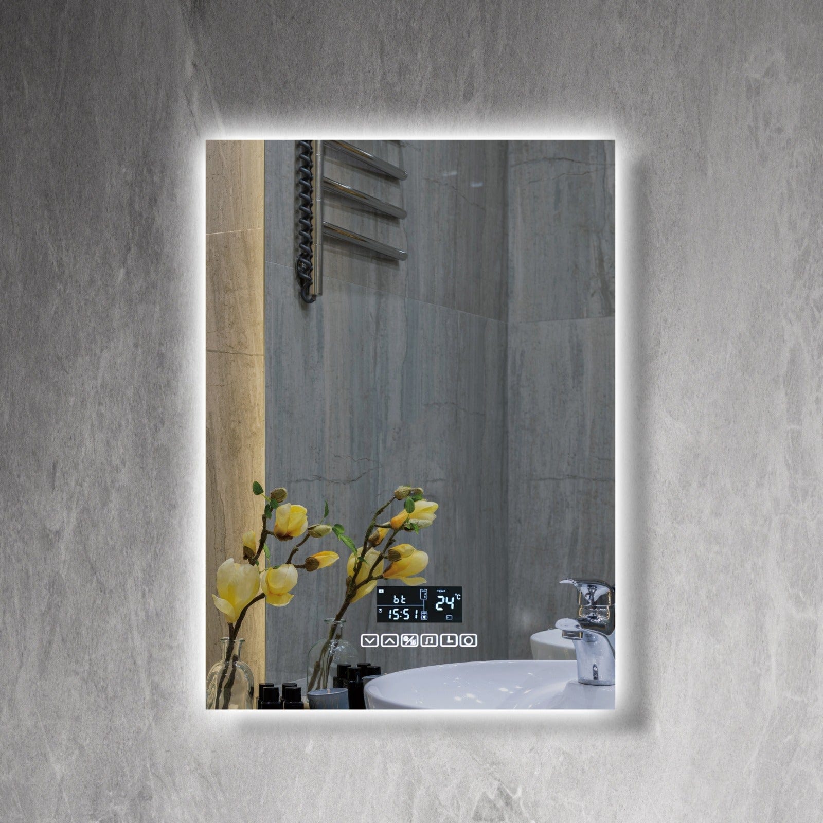 My Store Miroir Infinite Miroir LED Bluetooth 24"